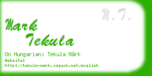 mark tekula business card